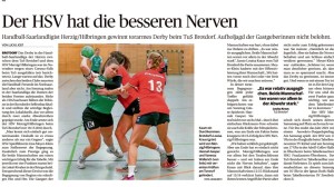 D1: HSV-Damen gewinnen Stadtderby gegen Brotdorf !
